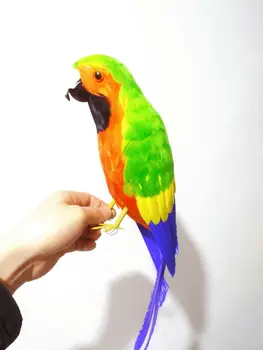 suur simulatsioon papagoi mudel mänguasi vaht ja suled roheline papagoi lind nukk kingitus umbes 42cm 2884