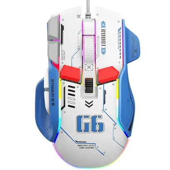 G6 Programmeeritav Gaming Mouse 12800dpi Rgb Helendav Värviline Traat-kontrollitud Mehaaniline Hiir Arvuti Sülearvuti