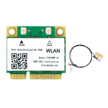 H4GA 1200Mbps Traadita AC7265 Poole Mini PCI-E Wifi Kaart, Bluetooth-ühilduva 4.2