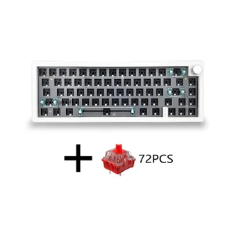 GMK67 Kohandatud Mehaaniline Klaviatuur+Punane Lüliti DIY Kit kiirvahetus RGB Backlight 3 Režiimi Mehaaniline Klaviatuur, Valge