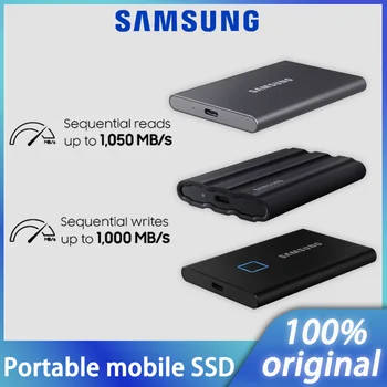 SAMSUNG Originaal Portable SSD T7 Kilp 1 TB 2TB Väline SSD USB-3.2 Gen 2 Tüüpi-C Välise Solid State Drive Sülearvuti Lauaarvuti