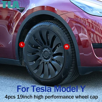 4TK 19 Tolline Rattakilbid Jaoks Tesla Model Y 2019-2023 Ratta Hubcap Täitmise Asendamine Ratta ühise Põllumajanduspoliitika Täielik Velje Kate Telsa Tarvikud