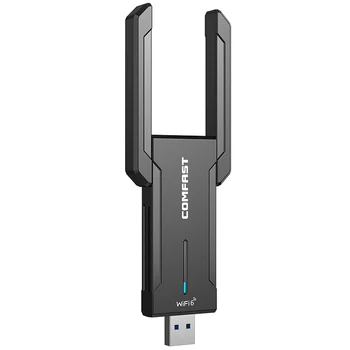 COMFAST 972AX 5400Mbps WiFi6 Vaba ketta USB Traadita Võrgu Kaart 2.412 GHz-2.484 GHz 5.180-5.825 GHz 5.925-7.125 GHz
