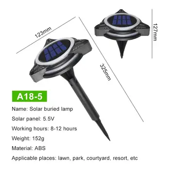 1~5TK Solar Powered Peenestatud Muru Kerge Smart Sensor Rada Põranda-Alune Garden Landscape Valgustus Lamp Õue Terrass