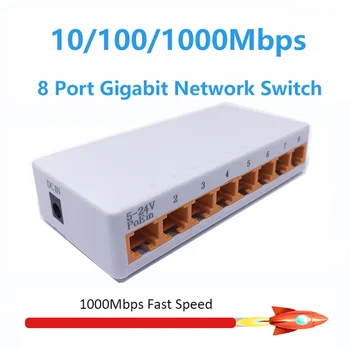 8 Port 1000Mbps Gigabit Network Switch Ethernet Smart Vahetaja High Performance RJ45 Hub Interneti Splitter