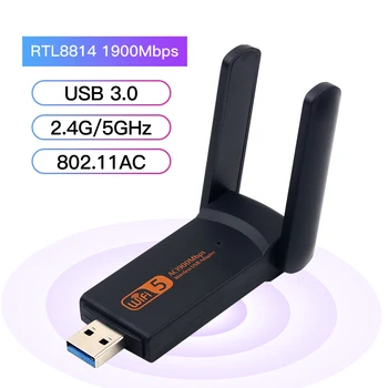 1900Mbps Dual Band 2.4 G 5G Tasu Juht Traadita USB-Wifi 5 USB Adapter Võrgu Kaart 1200Mbps Wifi Dongle USB-LAN Ethernet