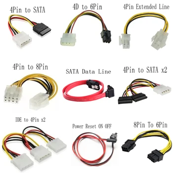 SATA Andmete Line USB to PS2 4PIN 8pin SATA Power Reset OFF Sata Andmete Line 4pin Laiendatud Line