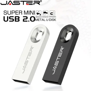 JASTER Metallist Veekindel USB 2.0 Flash Drive 64GB 32GB 16GB Musta Pen Drive 8GB Loominguline Kingitus USB Stick Tasuta logoga võtmehoidja U disk