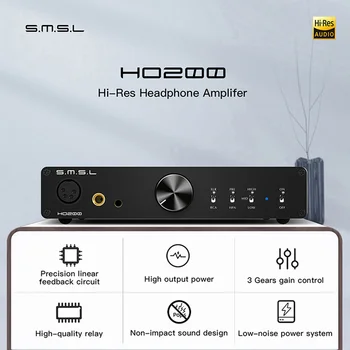 SMSL HO200 Palkab Tasakaalustatud Kõrvaklappide DAC AMP Võimendi Võimendab Preamplifier 6.35 mm Kõrvaklappide Väljund + Ühe otsaga RCA Pre-out