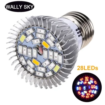 Täieliku Spektri LED Grow Light Bulb 8 W Kasvav Lamp Taimi, Lilli, Istikuid Hydroponics Kasvada Telk Füto Lamp E27 E14 GU10
