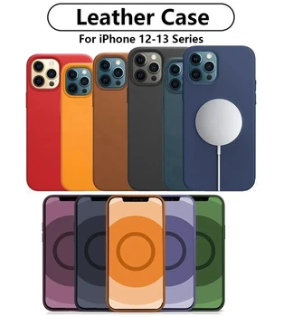 Luksus Originaal Nahast Koos Animatsiooniga Pop-Up Case For iPhone 13 12 Pro Max MINI Magsafe Traadita Laadimise kaetakse Kast