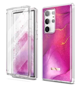 Õhuke Stiilne Geomeetriline Marmor põrutuskindel kaitseraua Telefon Case For Samsung Galaxy S23 Ultra Juhul 6.8