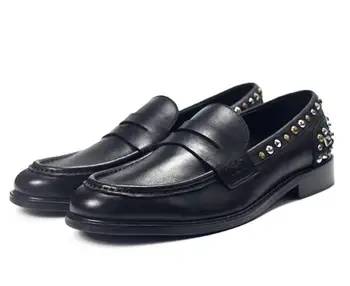 Talve Uus Stiil Oxfords Must Kõrge Kvaliteediga Tõsta kohta vabaaja jalatsid Mood Meeste kingad käsitöö Neet Mokassiinkingad