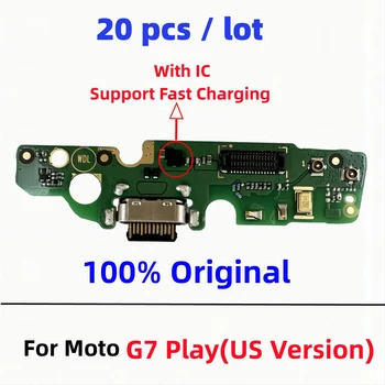 20 Tk/Palju. Originaal USB Laadija Dock Connector Board Laadimine Sadamas Flex Kaabel Motorola Moto G7 Mängida USA Versiooni