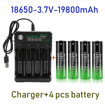 2022 neue18650 batterie3,7 V wiederaufladbare liion aku für Led taschenlampe aku 18650 aku Großhandel + ladegerät