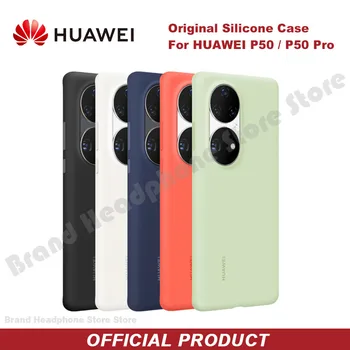 100% Originaal Huawei P50 Pro Puhul Vedel Räni Kate Microfiber Sees Puhul Huawei P50 Logoga Kaas