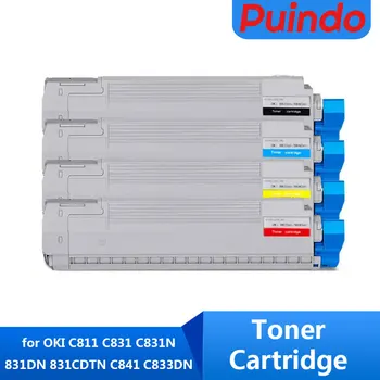 Toner Cartridge jaoks OKI C811 C831 C831N 831DN 831CDTN C841 C833DN C833DNL Printerid