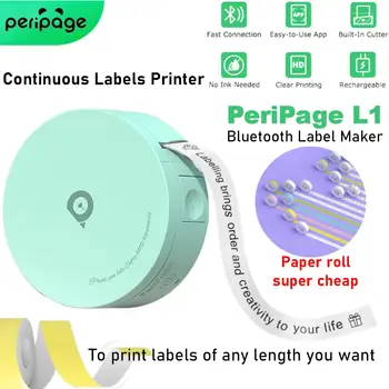 Peripage Etikett Tegijad L1 Pideval printimisel Suvalise Trükkimine Pikkus Mini Bluetooth-Label Printer Traadita Masin Lindile