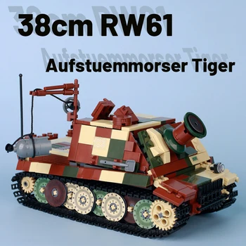 KES saksa Camo Sõjalise Tiiger Main Battle Tank Sturmtiger RW61 Sõiduki Sõda Stseen Sõdurid Arvandmed Relvi Tellised Mänguasjad Poistele Kingitus