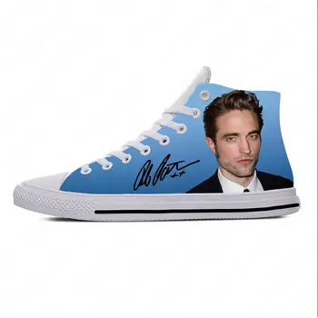 Naljakas Robert Pattinson Alalise Meem Kõrge Ülemine Tossud Mens Naiste Teismeline Vabaaja Jalatsid Lõuend Jooksvad Kingad Kerge kinga