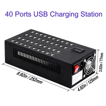 USB Charging Station, 300W 40 Sadamate Desktop Laadija USB Docking Station jaoks 5V Ühine Elektrooniliste Toote Laadimine
