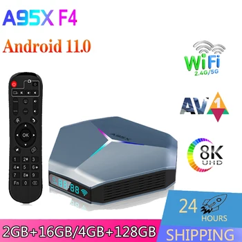 A95XF4 Smart Android RGB Valgus TV Box Amlogic S905X4 Android11.0 2.4 G&5G WiFi Dual BT4.1 Ethernet 100M Media Player 8K A95X F4