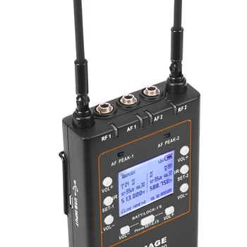 E-IMAGE MR-300 UHF-Kahe kanaliga Metallist korpus UHF/PLL Kaasaskantav juhtmevaba Vastuvõtja traadita mikrofon