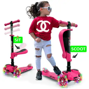 Hurtle Scoot 3-Rattaline Roller - & teise lapse Mänguasi Roller koos -LED Ratta Tuled