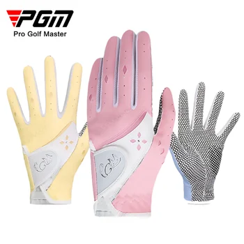 PGM golf kindad daamid 4 värvi PU nahk kangast mitte-slip disain kindad libise osakeste kindad
