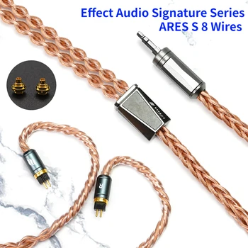 Efekt Audio Allkiri Seeria ARES S 8 Juhtmed, Kõrvaklapid Kaabel 2pin/MMCX ConX Vahetatavad Pistik IEMs Uuendada Kaablid Line