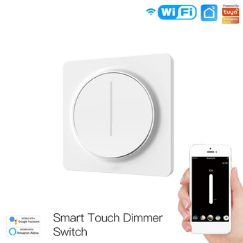 WiFi Smart Touch Light Dimmer Lüliti 100-240V Smart Life/Tuya APP Kaugjuhtimispuldi Tööd Alexa Google ' i Kodu Smart Elu APP