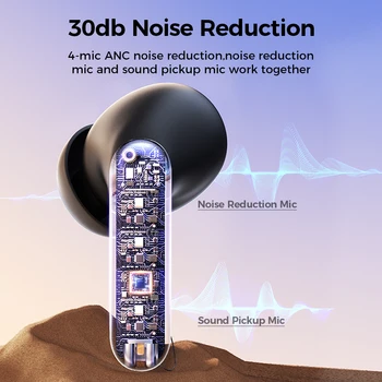 Joyroom TWS Traadita Bluetooth-5.3 Kõrvaklapid kõrvaklapid Peakomplekti ANC Aktiivne Müra Tühistamise in-Ear Mic Handfree Telefon Earbuds