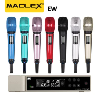 MACLEX EW9000 UHF Pika Vahemaa Dual Channel Pihuarvutite Professionaalne Juhtmevaba Mikrofoni Süsteem Etapp Jõudluse Dünaamiline MIKROFON