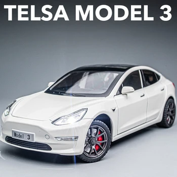 1:24 Tesla Mudel 3 Mudel Y S Mudel Mudel X-Sulamist Valatud Auto Mudel Heli-ja Valgus-Laste Mänguasjade Kollektsiooni Sünnipäeva kingitus