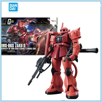 Bandai Gundam Model Kit Anime, Joonis HGUC 1/144 234 MS-06S ZAKU 2 Tõelist Gunpla Mudel Anime Tegevus Joonis Mänguasjad Lastele