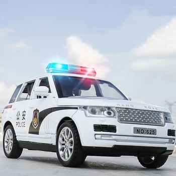 1/32 Skaala Land Rover Sulamist Politsei Auto Mudel Mänguasi Diecast Metal Simulatsiooni Sõiduki Mudel Koos Heli, Valguse Kogumise Lastele