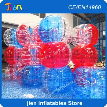 10 tükki multi-värvi bumper ball müügiks / täispuhutav keha bubble ball lastele ja täiskasvanutele