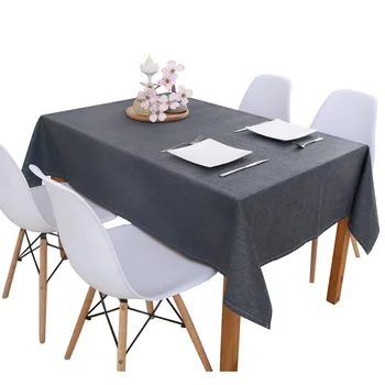 Lihtne tahke värviline puuvillane ja linane laudlina söögilaud katta dekoratiivse laudlina ristkülikukujuline laudlina söögilaud cove