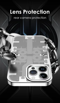 luksus Mood Raskeveokite Metallist Armor Telefon Case For Iphone 14 13 12 Pro Max Mehaanilise Käigukasti Korpus Alumiinium Telefoni Kate