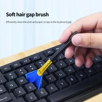 Uus Klaviatuur ARVUTI Puhastamiseks Harja Komplekt Väike Arvuti Tolmu Brush Cleaner Anti-staatiline Sülearvuti USB Majapidamises Puhastus Vahend