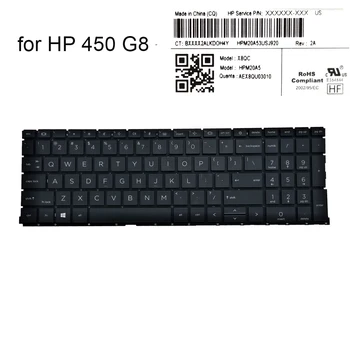 Uus inglise taustvalgustusega klaviatuur HP ProBook 450 G8 MEILE qwerty arvuti sülearvuti klaviatuurid Uute teoste laos HPM20A5 X8QC AEX8QU03010