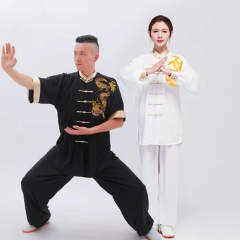 Taiji Riided Wushu Riided Võitluskunst Ühtne Kung Fu Kleit Unisex Naiste Ja Meeste Kun Master Tikandid 2023 Uus Stiil