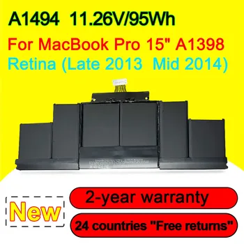 95Wh A1494 Sülearvuti Aku MacBook Pro 15