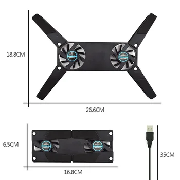 Pööratav USB Sülearvuti Ventilaator, Külmik Kokkuklapitavad Stand-Jahutus Pad Sülearvuti Cooler Pad Arvuti Sülearvuti Mängude Külmik Ventilaator Lahe Omanik