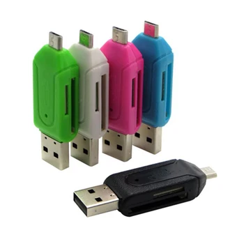 2 In 1 USB OTG Adapter Universaalne USB-TF-Kaardi Lugeja mälupulk või Väline Adapter TF/Mirco Smart Mälukaardi Lugeja