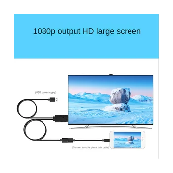 2 in 1 USB Female HDMI-Ühilduva Mees HDTV Adapter Kaabel 1080P Digitaalse AV HD TV Projektor Kuvab Converter