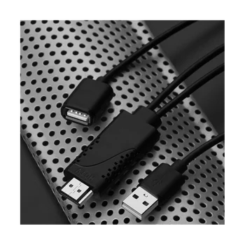 2 in 1 USB Female HDMI-Ühilduva Mees HDTV Adapter Kaabel 1080P Digitaalse AV HD TV Projektor Kuvab Converter
