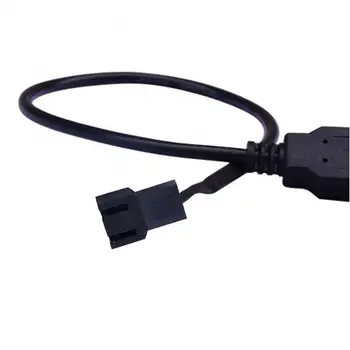 USB A Male-kuni 2-Pin Case Fan Adapter Connector Kaabel ARVUTI Lauaarvuti