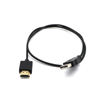 HDMI 1.4 Mees USB 2.0 Adapter Plug Connector Laadija Converter Kaabel Sülearvuti USB Power Cable HDMI-Mees-Mees-Laadija
