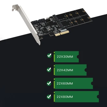 PCIE3.0 X4, Et 2-Port M. 2 B-SISESTAGE laienduskaardi PCIE3.0 X4 2 SATA3 Porti.0 Adapter Kaardi ASM1164 Kiip Kaardi Adapter